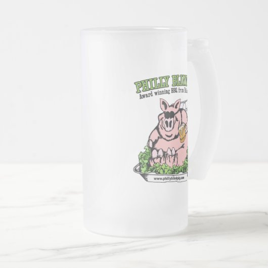 Philly Blind Pig BBQ Matglas Bierpul (Voorkant rechts)