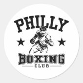 Philly Boxing Ronde Sticker (Voorkant)