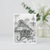 Philly Cat in het Rittenhouse Briefkaart (Staand voorkant)