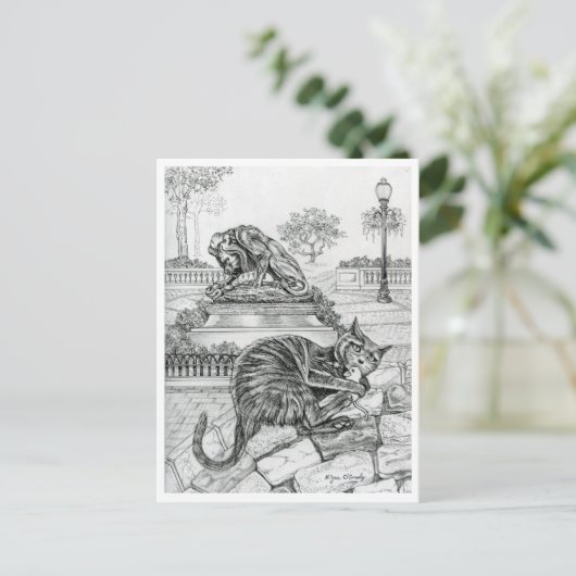 Philly Cat in het Rittenhouse Briefkaart (Staand voorkant)