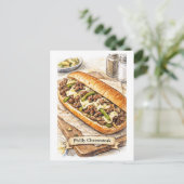 Philly Cheesesteak (Amerikaanse Eetserie) Ansichtk Briefkaart (Staand voorkant)