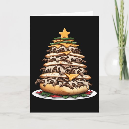 Philly Cheesesteak Christmas Tree  Kaart (Voorkant)