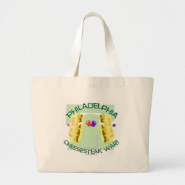 Philly Cheesteak-oorlog Grote Tote Bag