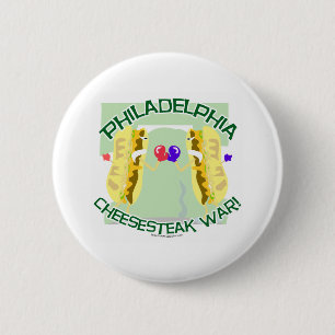 Philly Cheesteak-oorlog Ronde Button 5,7 Cm