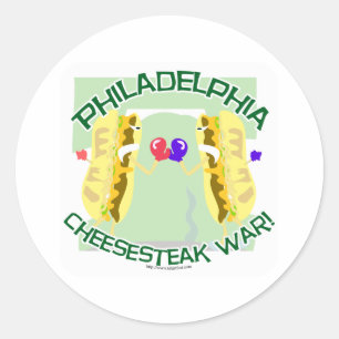 Philly Cheesteak-oorlog Ronde Sticker