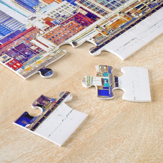 Philly Color Sketch Skyline Puzzle Legpuzzel (Zijkant)