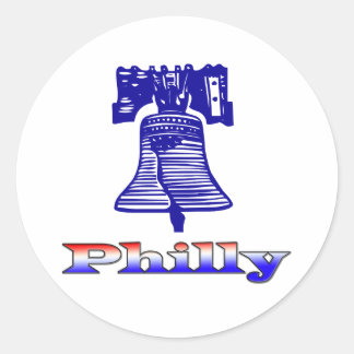Philly en Liberty Bell Ronde Sticker