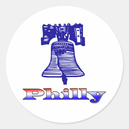 Philly en Liberty Bell Ronde Sticker (Voorkant)