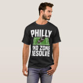 PHILLY END ZONE OPLossing - PHILADELPHIA VOETBAL T-shirt (Voorkant volledig)