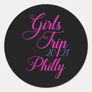 Philly Girls Trip Chelorette Vacation Matching Gro Ronde Sticker