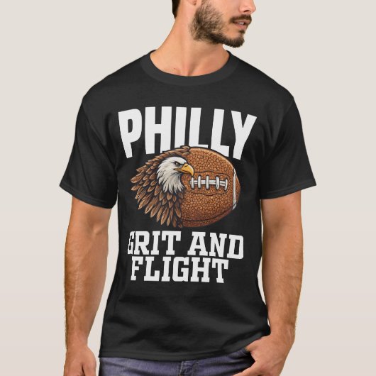 PHILLY GRIT AND FLIGHT - PHILADELPHIA FOOTBALL T-SHIRT (Voorkant)