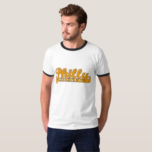 Philly Hockey Ringer T-Shirt (Voorkant volledig)