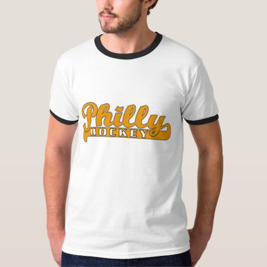 Philly Hockey Ringer T-Shirt (Voorkant)