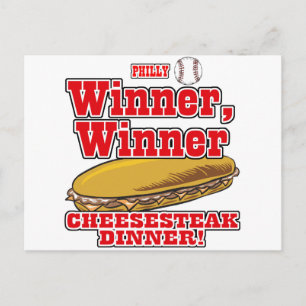 Philly-honkbal winnaar winnaar cheesesteak-diner briefkaart