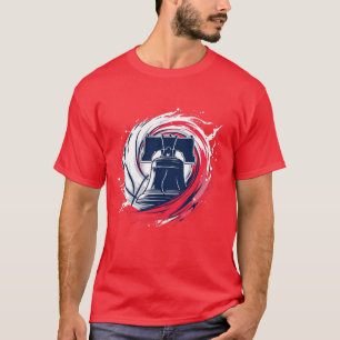 Philly Hoop Liberty: Basketbal ontmoet vrijheid T-shirt