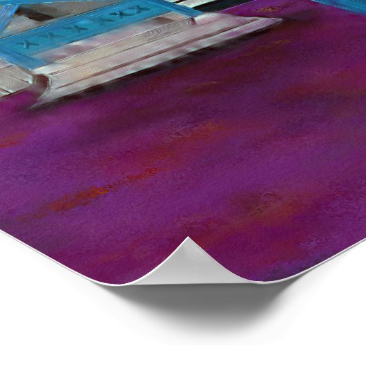 Philly Impressions (Ben Franklin Bridge in Dusk) Poster (Hoek)