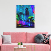 Philly in de nacht canvas afdruk (Insitu (Woonkamer))