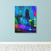 Philly in de nacht canvas afdruk (Insitu (Houten vloer))