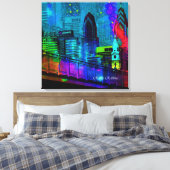 Philly in de nacht canvas afdruk (Insitu (Slaapkamer))