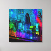 Philly in de nacht canvas afdruk (Voorkant)