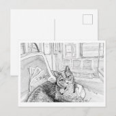 Philly Kat in de Metro (ansichtkaart) Briefkaart (Voorkant / Achterkant)