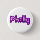 Philly, knoop, te koop! ronde button 3,2 cm (Voorkant)
