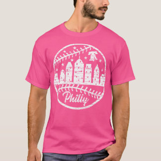 Philly Liberty Bell Skyline Baseball Veters Philad T-shirt