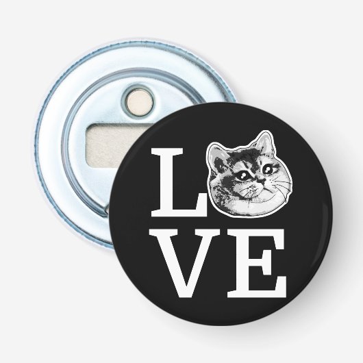 Philly Liefdeskat Button Flesopener (Voorkant)