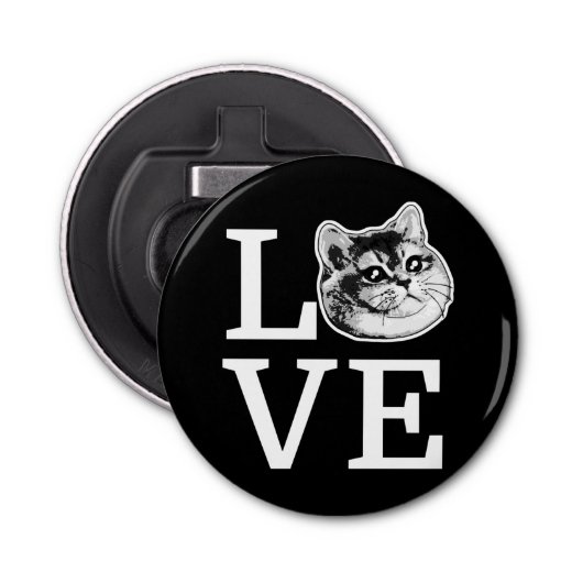 Philly Love Cat Button Flesopener (Voorkant)