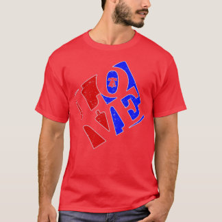 Philly Love Rood Wit en Blauw Liberty Bell Philad T-shirt
