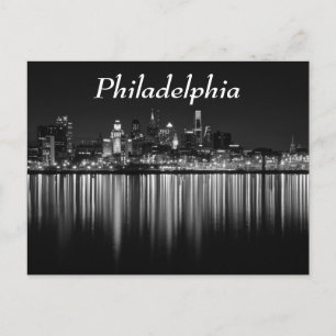 Philly night b/w briefkaart