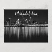 Philly night b/w briefkaart (Voorkant)