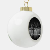 Philly night b/w keramische bal ornament (Links)