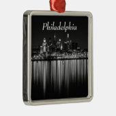 Philly night b/w metalen ornament (Rechts)