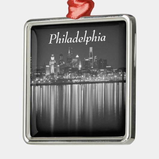 Philly night b/w metalen ornament (Links)