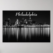 Philly night b/w poster (Voorkant)