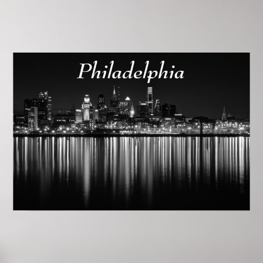 Philly night b/w poster (Voorkant)