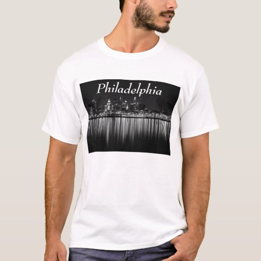 Philly night b/w t-shirt (Voorkant)