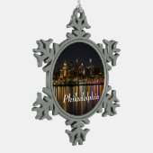 Philly night tin sneeuwvlok ornament (Links)