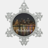 Philly night tin sneeuwvlok ornament (Voorkant)