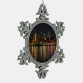 Philly night tin sneeuwvlok ornament (Links)