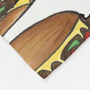 Philly PA Cheese Steak Cheesesteak Sandwich Foodie Fleece Deken