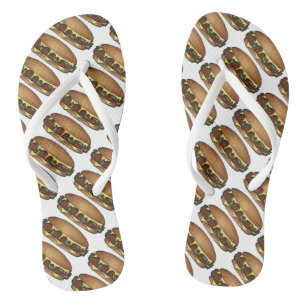 Philly PA Cheesesteak Cheese Steak Sandwich Print Teenslippers