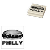 Philly PA Philadelphia Cheese Steak Sandwich Food Rubberstempel (Gestempeld)