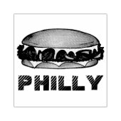 Philly PA Philadelphia Cheese Steak Sandwich Food Rubberstempel (Afrduk)