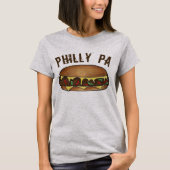 Philly PA Philadelphia Cheese Steak Sandwich Food T-shirt (Voorkant)