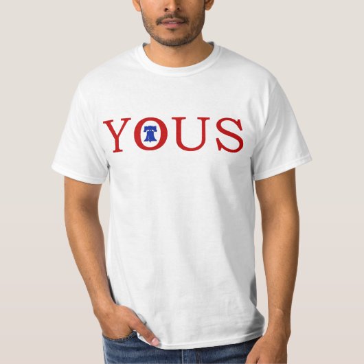 #philly Philadelphia 'YOUS' Philly Grappige Slang T-shirt (Voorkant)