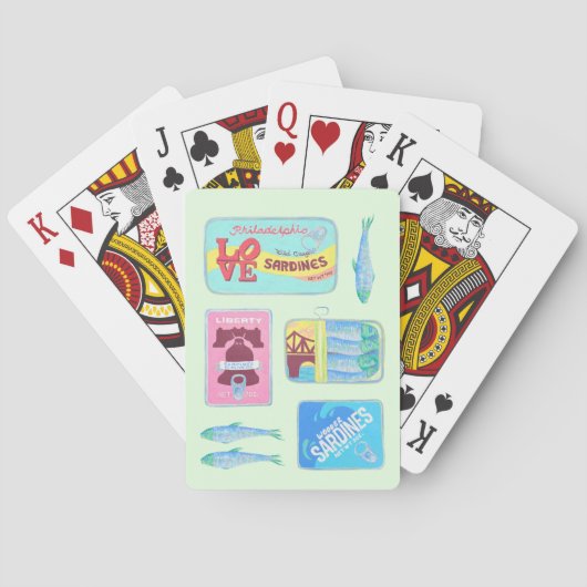 Philly Playing Cards - Philadelphia Tin Fish Pokerkaarten (Achterkant)