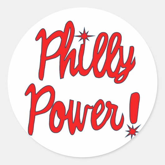 Philly Power. T-shirts, hoodies, honkbal T - shirt Ronde Sticker (Voorkant)