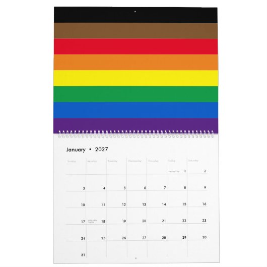 Philly Pride Diversiteit inclusief regenboogvlag Kalender (Jan 2027)